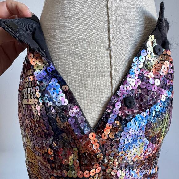 Vintage LIDA BADAY Sequin Mini Skirt - Picture 6 of 10